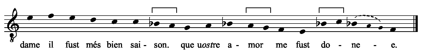 Refrain musical notation